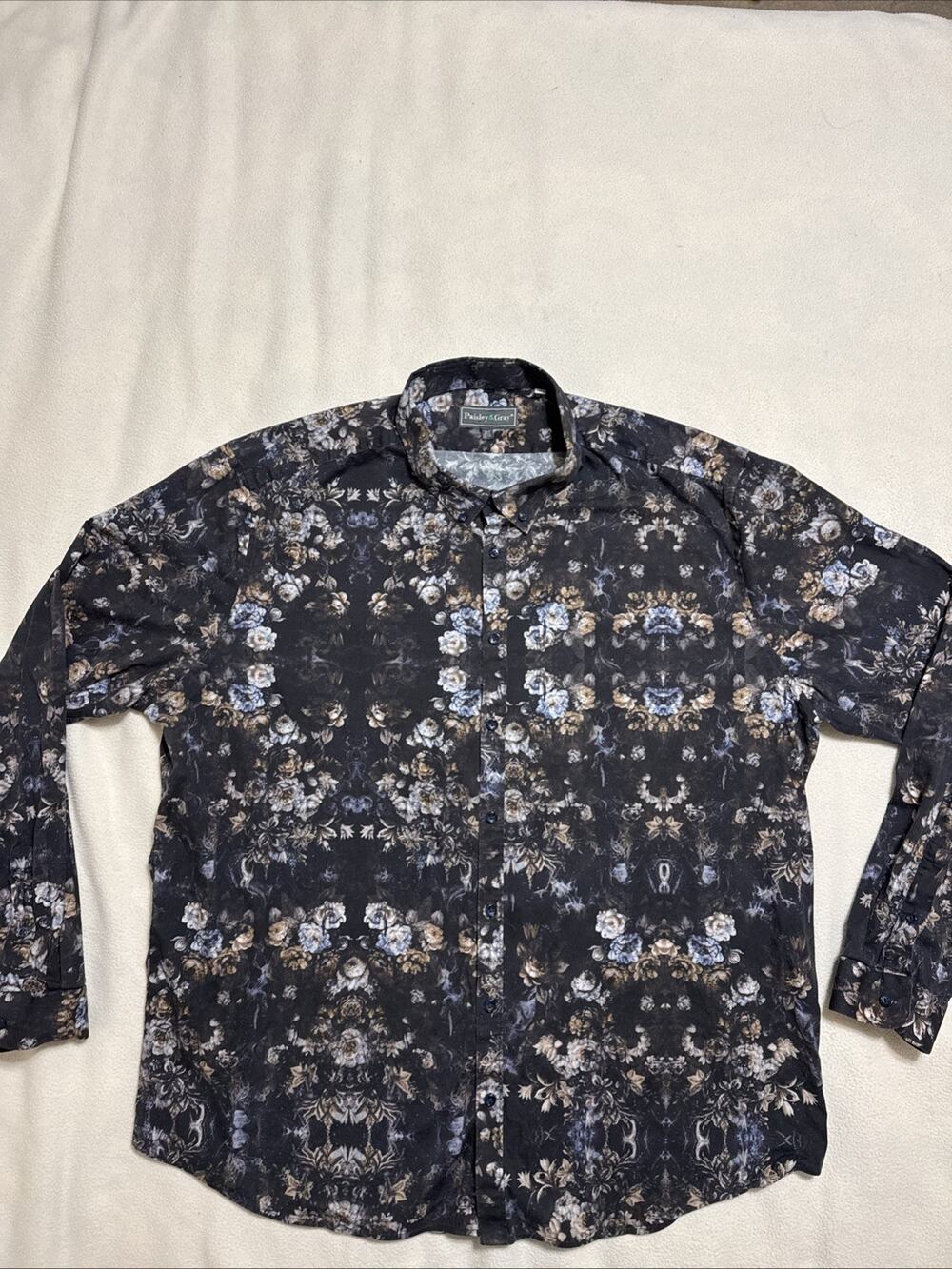 Paisley&Gray Paisley Print Button Up Shirt Men's Size 3XT